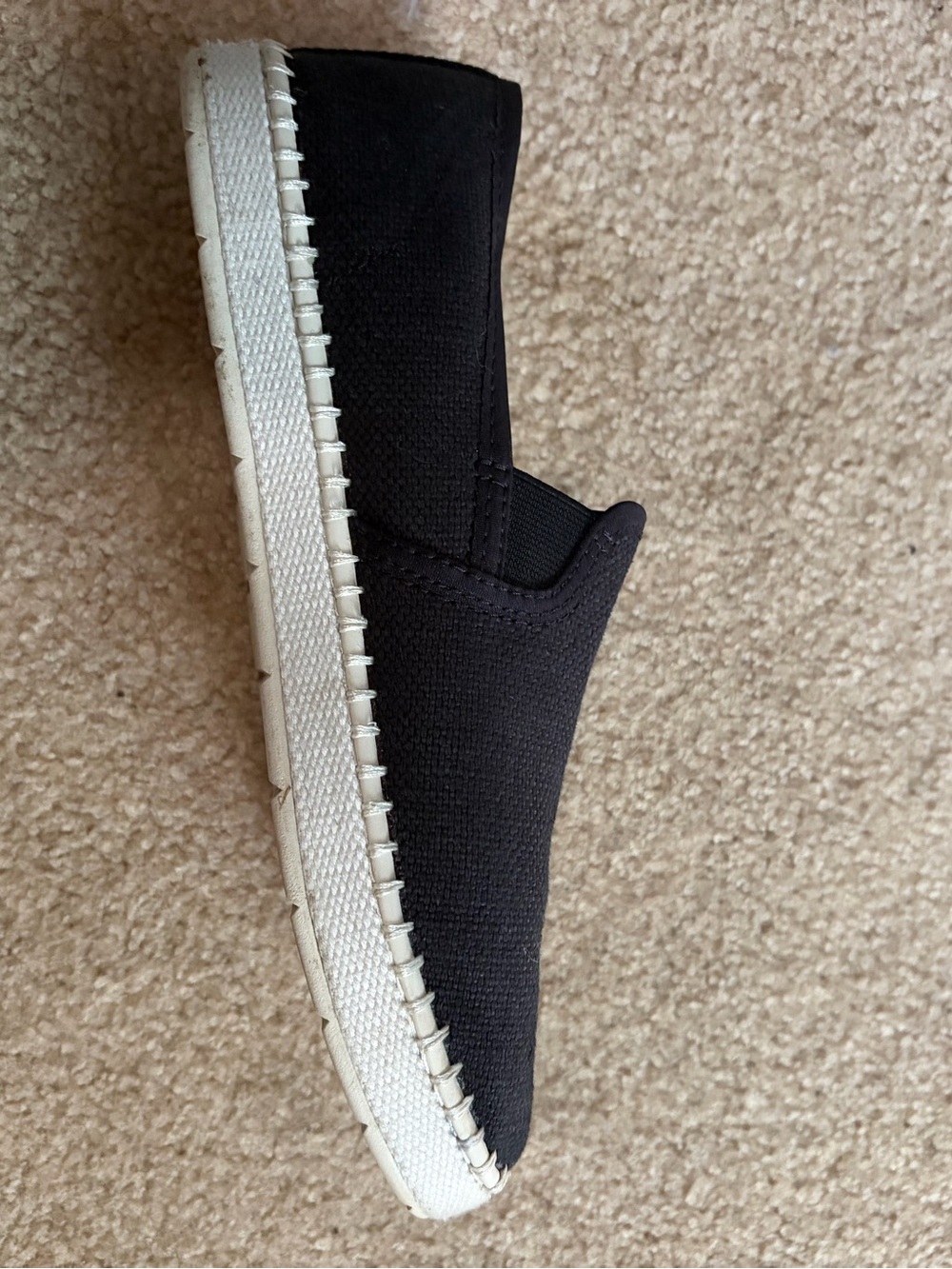 Women’s Uggs Slip-On Canvas Shoe in Black
